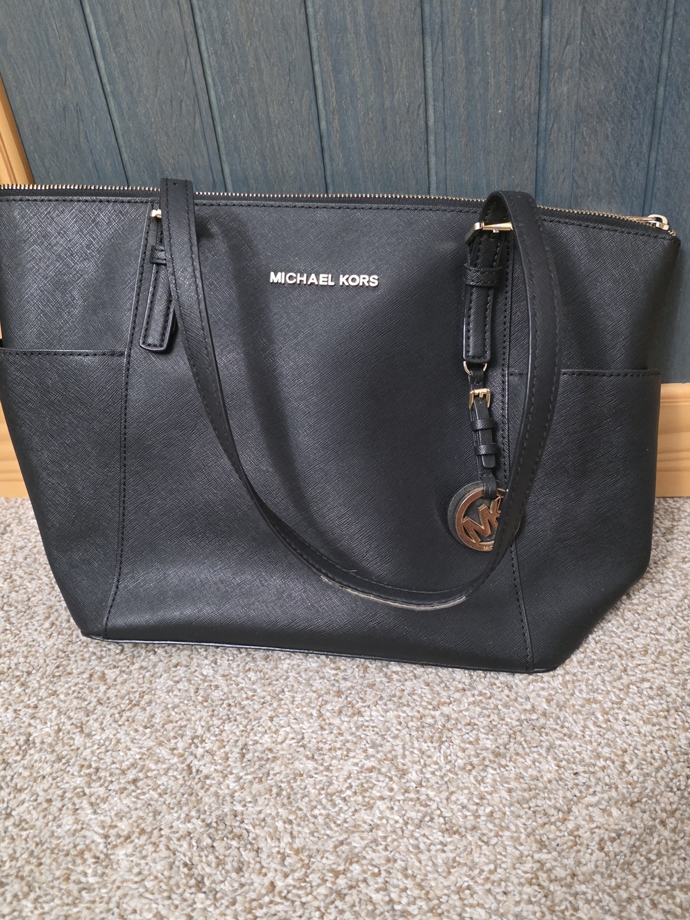 Michael Kors Black Saffiano Leather Tote Bag
